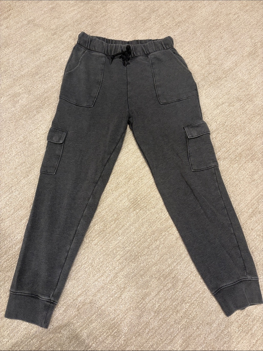 PINK Victoria's Secret Charcoal Cargo Jogger Pants